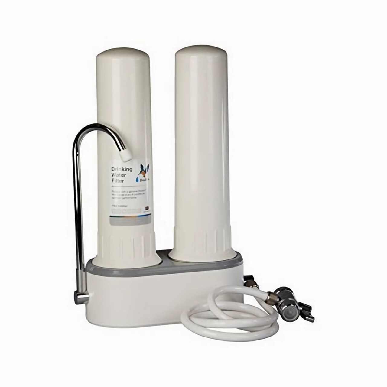 Doulton Countertop Water Filter System, W9380005 Tap Fit HCG Duo with Two Chambers, Includes Ultracarb Ceramic Filter